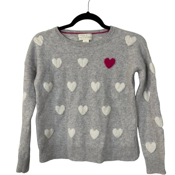 Christian Siriano 2-Ply Cashmere Heart Sweater Women's Size Medium - Picture 1 of 4